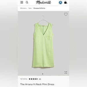 the ariana mini dress in 100 linen, size xs
